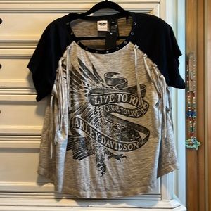 Woman’s Harley Davidson jersey style shirt